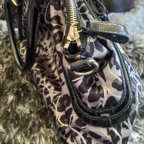 Coach Madison Sophia Ocelot Leopard Satchel Patent Leather Trim - Picture 7 of 16